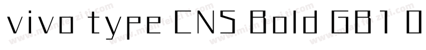 vivo type CNS Bold GB1 0字体转换